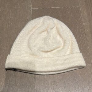 Lord & Taylor Cream Cashmere Hat